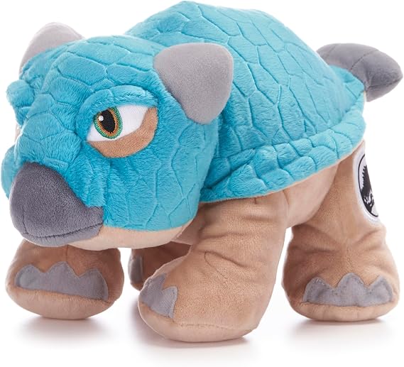 Posh Paws Jurassic World Camp Cretaceous 10" (25cm) Bumpy Ankylosaurus Dinosaur Soft Toy, Green, 49008