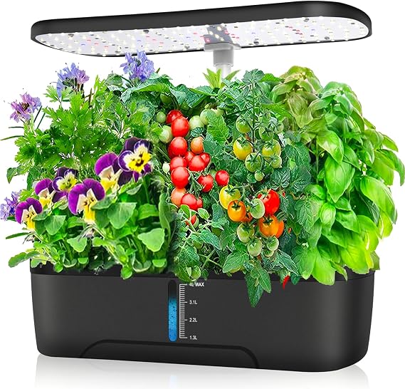 Hydroponics Growing System Kit 12 Pods Indoor Herb Garden with Grow Light