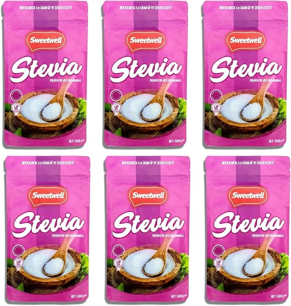 Sweetwell Stevia Prebiyotik Lifli Toz Sofralık Tatlandırıcı 500 Gr x 6 Adet
