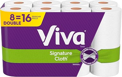 Viva Signature Cloth Paper Towels, Choose-A-Sheet - 8 Double Rolls 94 Sheets per Roll
