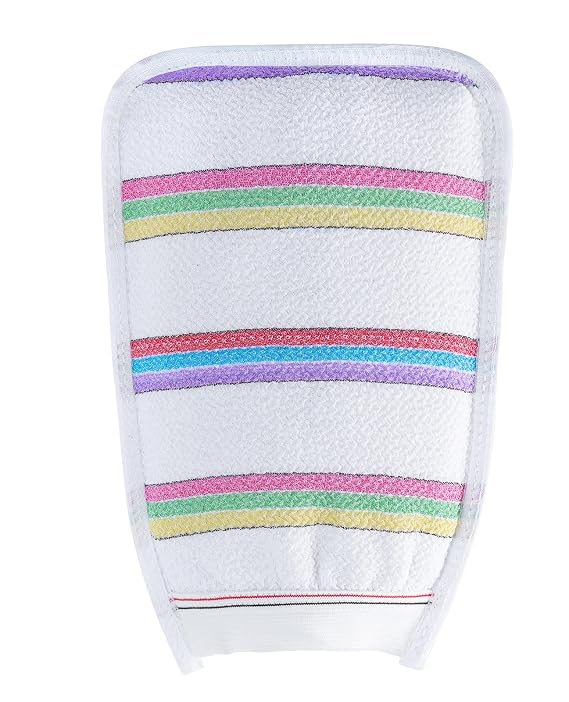 Exfoliating Bath Scrubbing Gloves - Dead skin cells remover(1Piece of Pack,Rainbow)