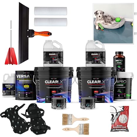 Spartan Epoxies Metallic Epoxy Kit for Concrete - Azure, 300-420 sq ft