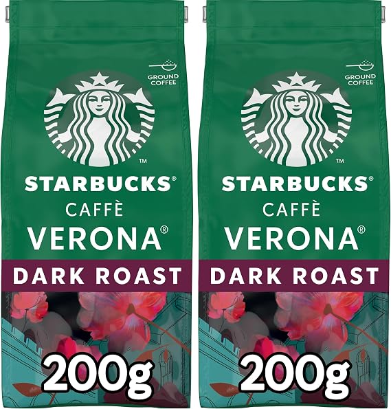 Starbucks Dark Caffè Verona Öğütülmüş Kahve 200 g (2 paketi)