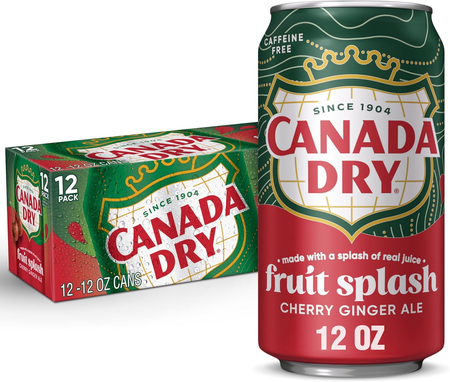 Canada Dry Cherry Gingerale Fruit Splash 340ml Pack of 12