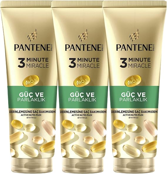 PANTENE Miracle Güç & Parlaklık Saç Kremi 220 ml 3lü paket