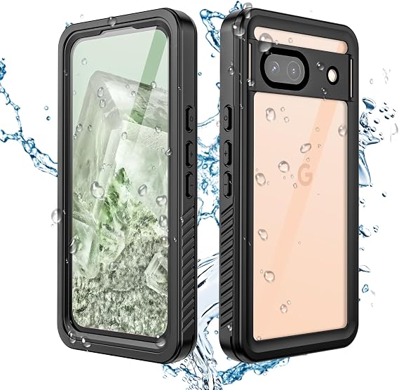 Ankoe for Google Pixel 8A Waterproof Case, IP68 Certified Extreme Series Shockproof Dirtproof Snowproof Full-Sealed Armor Cover W/Built-in Screen Protector for Google Pixel 8A Black