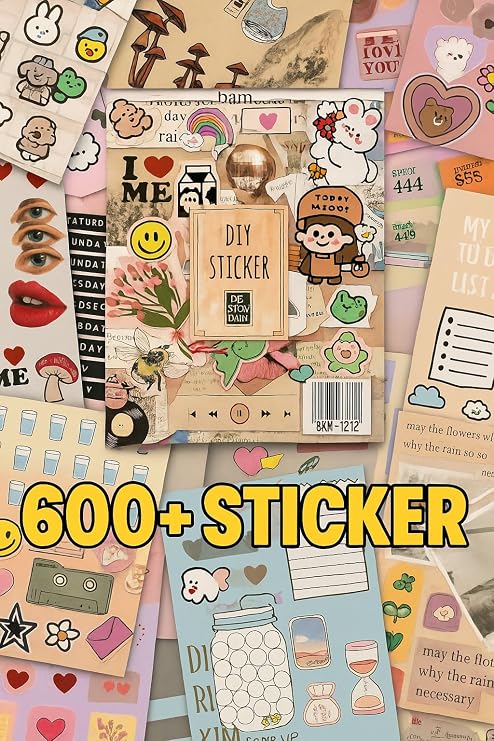 Vintage My DIY Sticker Book 24 * 17 cm 16 Pages Custom Design Colork Sticker Book