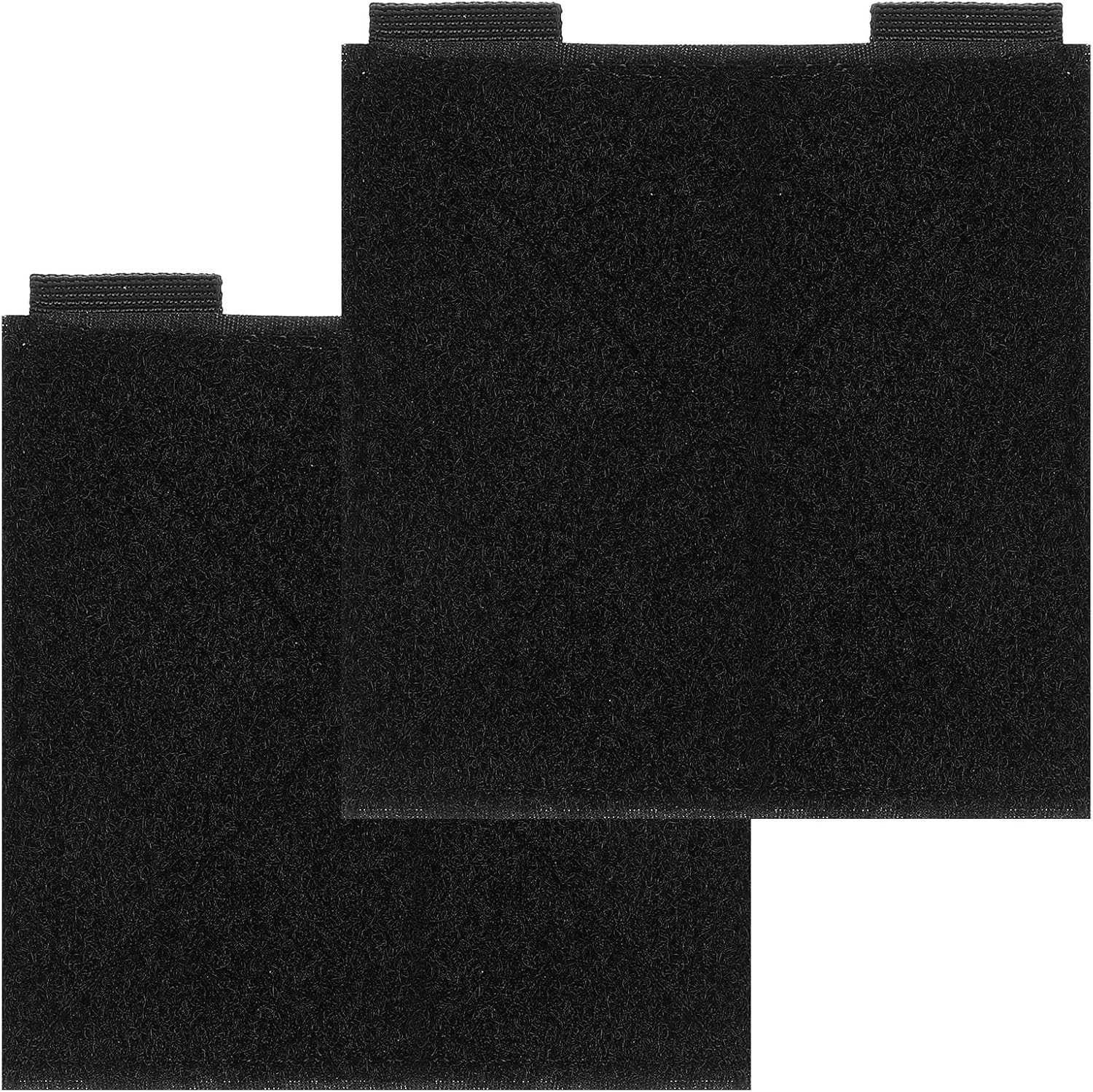 2 Pcs Hook and Loop Patches Board, 10cm x 10cm Black Molle Patch Panel for Patches Display Board Badges and Insignia Patch