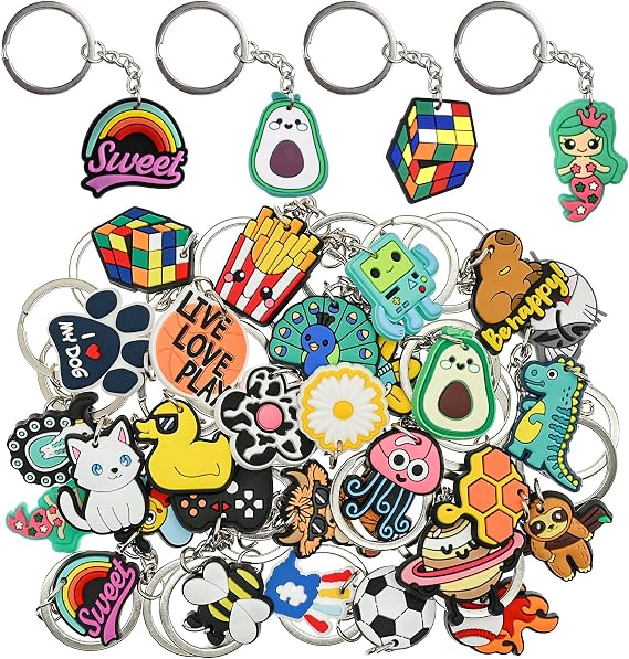 Cute Keychains Bulk,Random Key Chain Accessories for Keys Backpack Bag