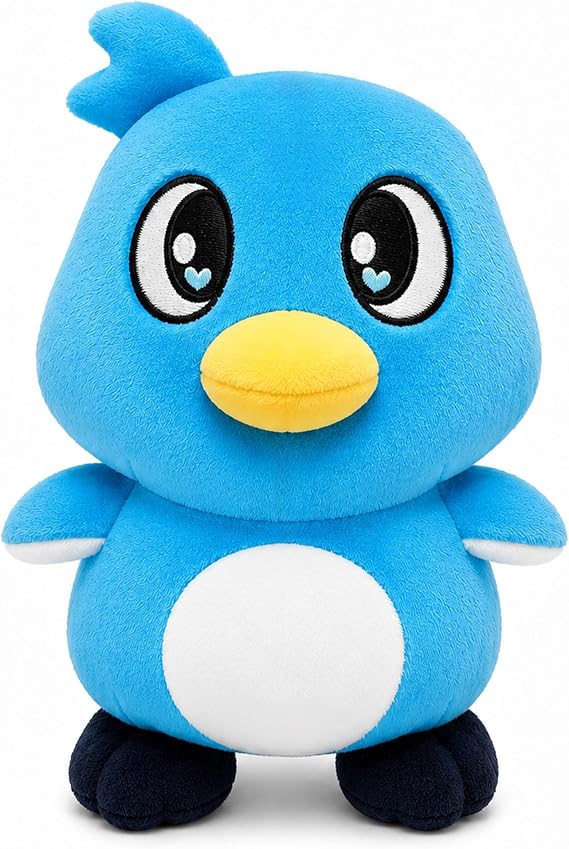Blue Penguin Plush Toy, 25cm Soft Gaming Character Stuffed Doll, Cute Sibling-Inspired Game Plush, Huggable Collectible Plush for Kids, Room Decor & Gift