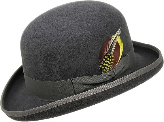 Premium Orwell - Bowler Derby Hat - 100% Wool Felt