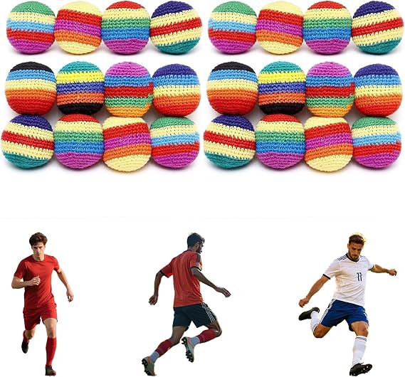Hacky Footbag for Adults Kids Professional Sand Filled Hackey Ball Durable Footbags for Foot Sports, Beginners Outdoor