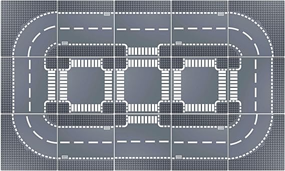 Road Base Plates - 15 City & Street Plates, 10"x10" Road Baseplates