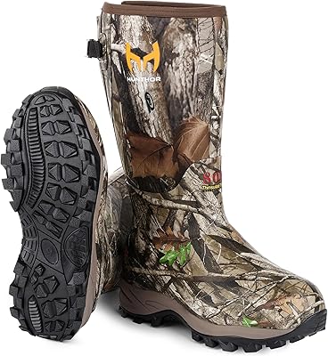 Rubber Hunting Boots for Men with 800g Insulation, Waterproof Insulated 6mm Neoprene Shoes for Outdoor Hunting Next Camo, Size 6-14