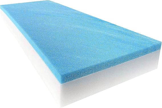 FoamTouch 6"x28"x72" Gel Memory Foam Bench Cushion Replacement Medium Firm (Seat Replacement, Upholstery Sheet, Upholstery Foam, Mattress, Sofa Cushion, Foam Rubber Padding, Couch)
