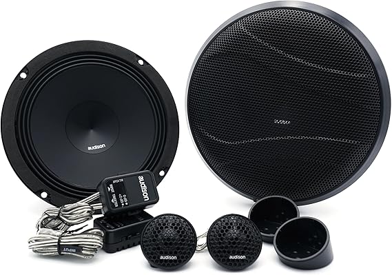 Audison APK 165 Prima Series 6.5" 2-Way Component Speaker Set; AP 1 + AP 6.5 + Grilles