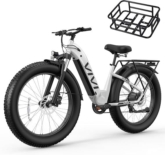 Vivi ACE07 Electric Bike for Adults, 26" x 4.0 Fat Tire Ebike, 1500W Peak Motor Electric Bike, 25MPH Ebikes for Adults with 48V 720WH Removable Battery, 7 Speed, SGS Certified to UL2849