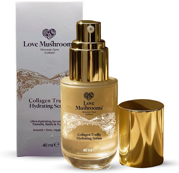 Brightening Face Serum 40ml | Collagen Peptide Solution for Deep Hydration & Visible Firming | With White Truffle, Snow Mushroom/Tremella & Reishi Complex to Skin Barrier Strength