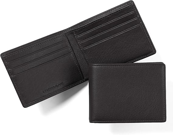 Leatherology Thin Bifold Wallet for Men Slim Front Pocket Wallet with 6 Card Slots, Bill Compartment & 2 Interior Pockets Minimalist Leather Wallet