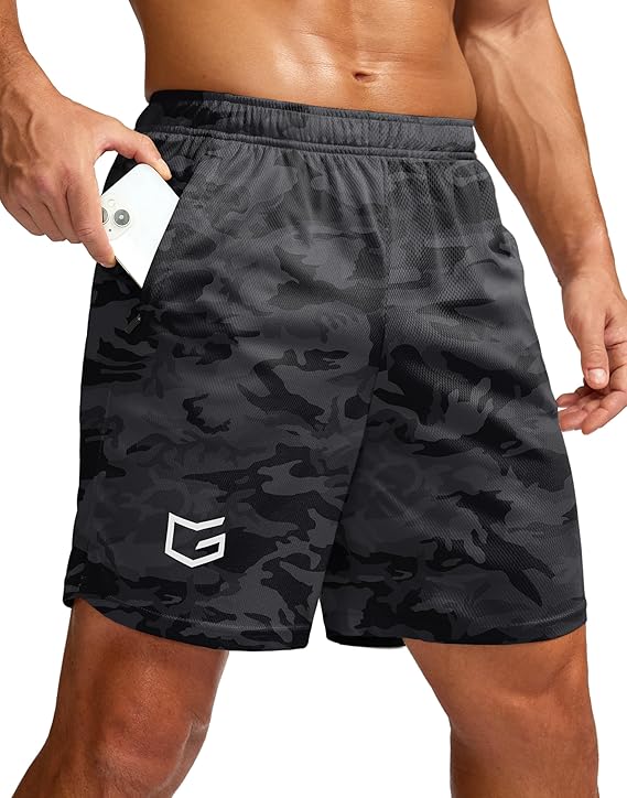 G Gradual Men's 5"/ 7"/ 9" Workout Running Shorts Quick Dry Lightweight Gym Shorts with Zip Pockets
