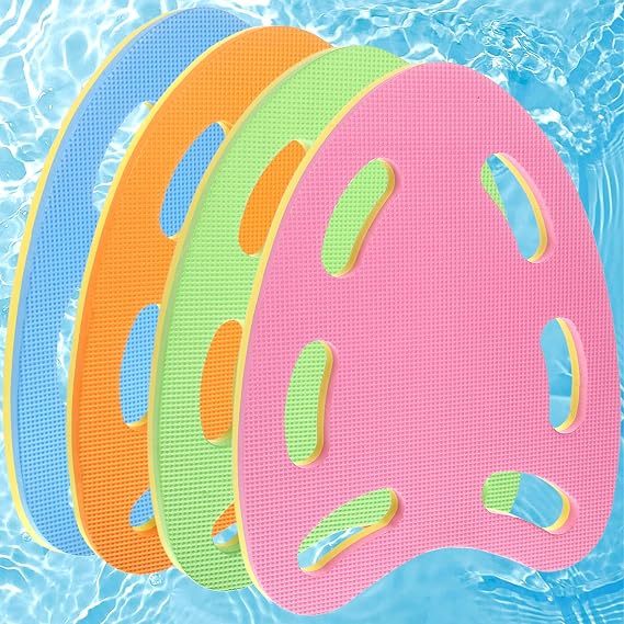 4 Pack Swimming Kickboard for Kids, Contour Kick Board with Handles for Beginners,Swim Kick Board for Swimming Training Aid Kickboard with Handrail Hole for Swim Teams & Recreational Swimmers