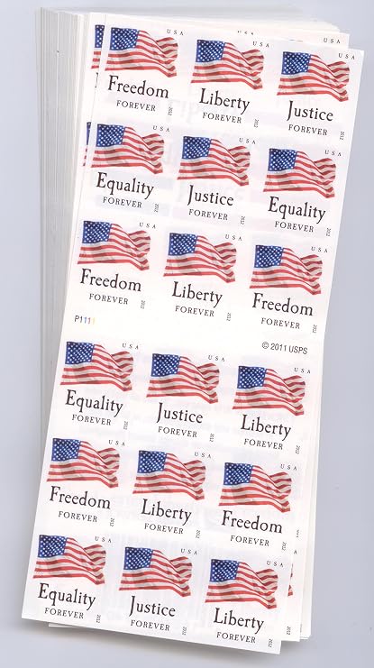 USPS Forever Stamps Four Flags 900 Stamps - 50 x ATM Booklets of 18