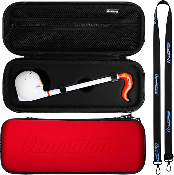 Otamatone Official Matte Portable Case for Regular Size (10.7 inch) - Red | Musical Instrument Toy Synthesizer Hard Shell Cover, Smooth Fitted Protective Interior with Official Logo Strap