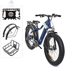 EZ BREEZE Electric Bike for Adults with Double Disc Brakes | Unisex Fat Tire Road Snow Beach Mountain Bicycle with 26 Inch Wheels 48V 14ah Removable Battery WFast Charge 750W Motor