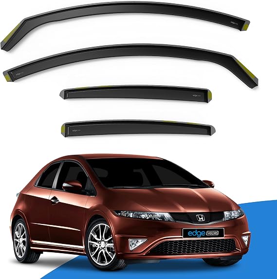 EdgeVisors Wind Deflectors for Honda Civic MK8 Door 5 Door Hatchback 4pc