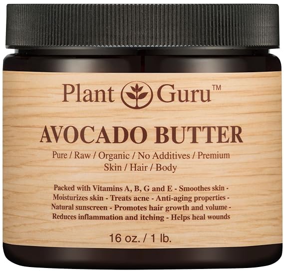 Avocado Body Butter 16 oz. 100% Pure Raw Fresh Natural Cold Pressed. Skin, Hair, Nail Moisturizer, DIY Creams, Balms, Lotions, Soaps.