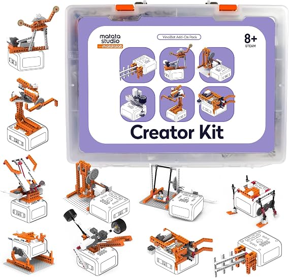 Creator Kit for VinciBot, 434+ Pcs STEM Building Set Ages 8-12