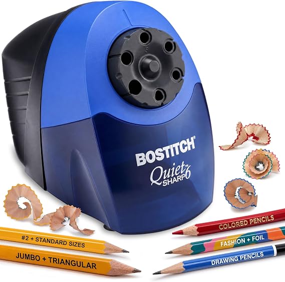 Bostitch Office Heavy Duty Electric Pencil Sharpener, Classroom, Blue