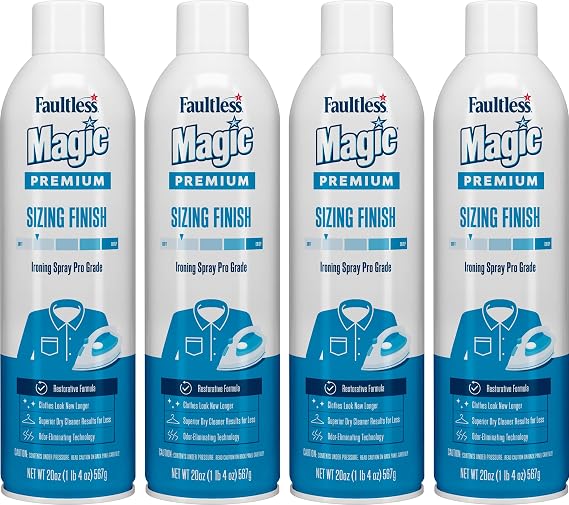 Faultless Starch 00502 Magic Sizing Fabric Finish, 20 oz (Pack of 4)