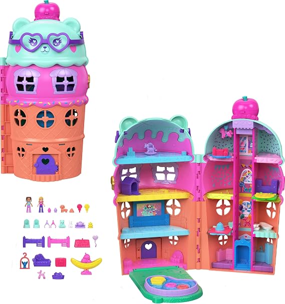 Polly Pocket Large Gelato House Compact Playset