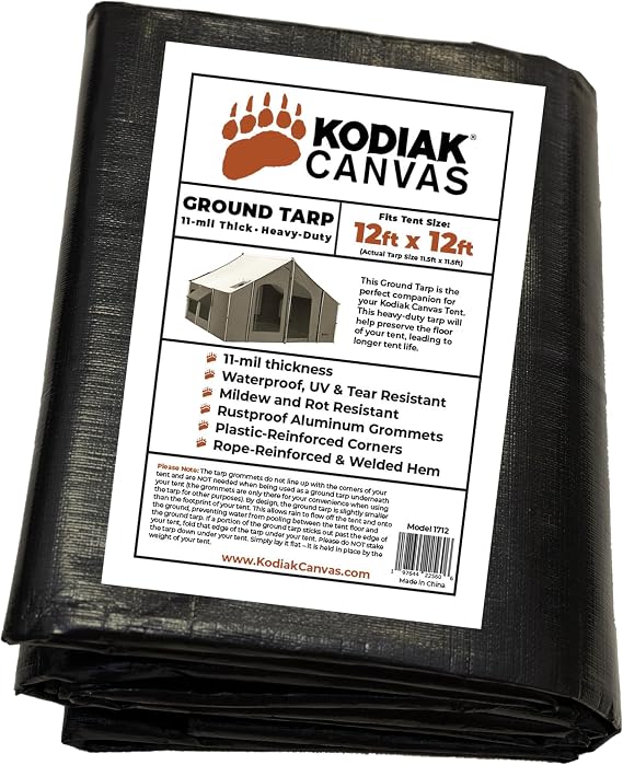 Kodiak Canvas Tarp for Ground, 12x12