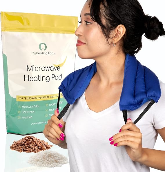 Microwavable Heating Pads for Lower Back, Neck, and Shoulder Pain Relief - Moist Microwave Heating Pad for Muscles and Joints - Microwave Hot Pack Heat Pad for Cramps -1 Heat Pack Blue-Lavender Scent