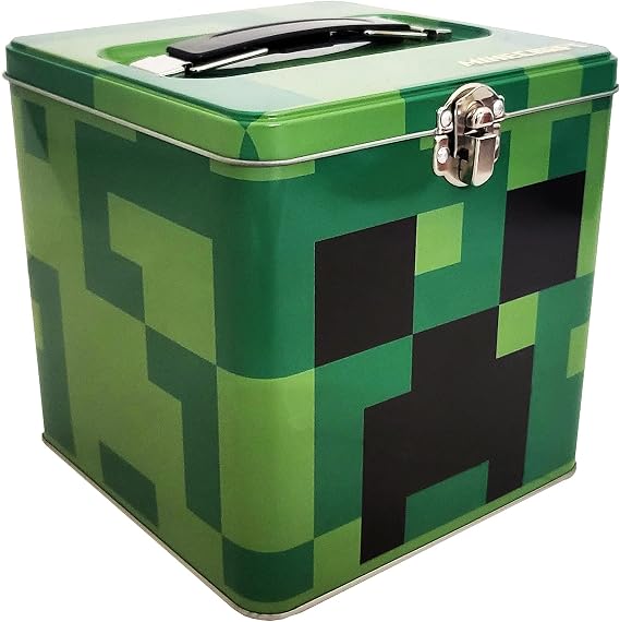 The Tin Box Company Minecraft XL Storage Tin with Handle, Minecraft