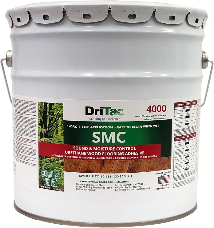4000 SMC Wood Flooring Adhesive with Sound/Moisture Control - 4-Gallon