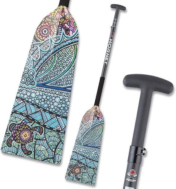 Hornet Watersports Dragon Boat Paddle - Crush Design - Adjustable Carbon Fiber Dragon Boat Paddle - IDBF Approved - Dragon Boat Accessories - Dragonboat Paddles