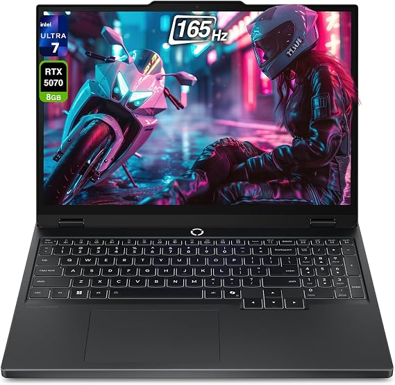 Lenovo Legion 5i Gen 10 Gaming Laptop, Intel Ultra 7-255HX, 16 GB DDR5 RAM, 1 TB PCIe SSD, 15.1" WQXGA (2560x1600) Display, Nvidia G-Force RTX 5070, 24-Zone RGB Keyboard, W11 Home, Eclipse Black