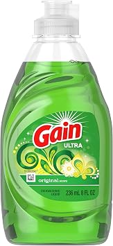 Procter And Gamble Gain Ultra Dishwashing Liquid, Original Scent, 8 fl oz