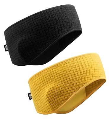 SUNMECI Lightweight Soft Fleece Headband - Breathable Ear Muffs for Men Women in Winter Running Cycling Ski Comfortable Warm for Clod Weather Sports
