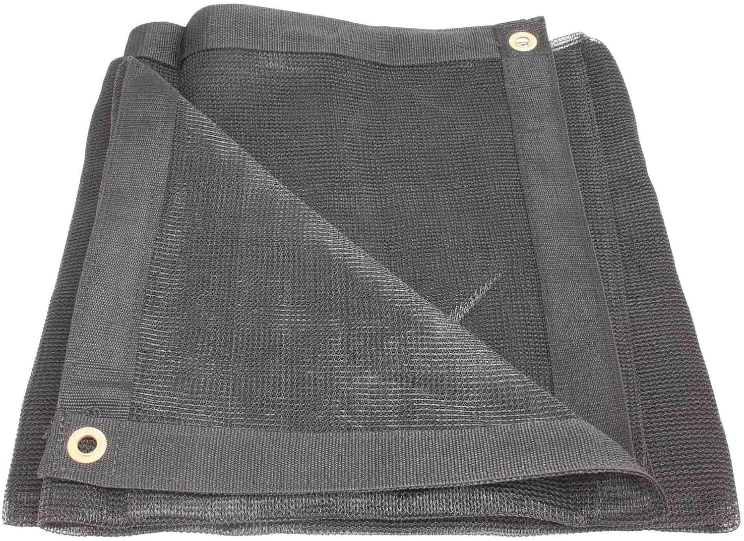 Mytee Products 8x10 Black 70% Shade Mesh Tarp for Outdoor wGrommets - 6 Oz Extra Durable Heavy Duty Mesh Tarps for Dump Truck, Rolloff Trucks - Mesh Shade Net Cloth for Sun, Plant, Patio