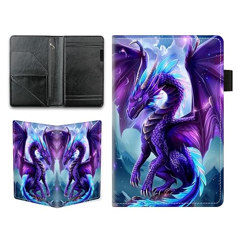 Purple Storm Dragon Server Books for Waitress, Waiter Wallet