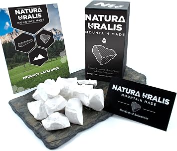 Natura Uralis Premium Belgorod Chalk Chunks | 7oz of White Chalk Chunks - Amazing Crunch, Satisfying Earthy, Velvety and Firm Texture, ASMR Sensation, Natural Calcium Carbonate