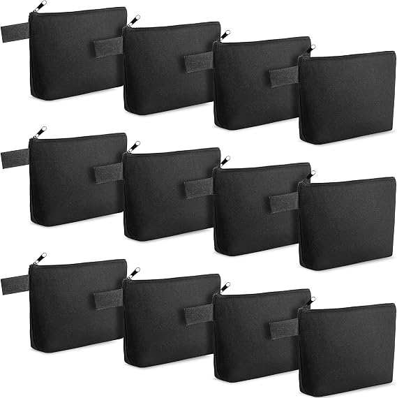 Weewooday 12 Pack Blank Canvas Makeup Bags Sublimation Pouches