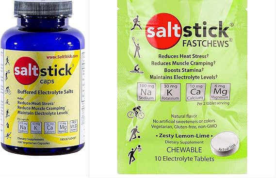 Saltstick Electrolyte Capsules (100 Capsules) Incl. Comp. FastChews Trial Pack