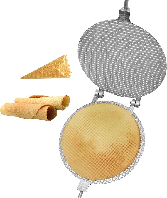 Waffle Maker - Waffle Cone Maker - Krumkake Iron - Wafer Maker - Waffle Makers - Waffle Cone Maker Machine - Stroopwafel Maker - Ice Cream - Wafer Iron Stroopwafel -