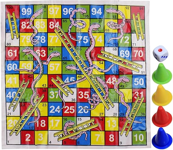Snakes Ladders Board Game Toy Portable