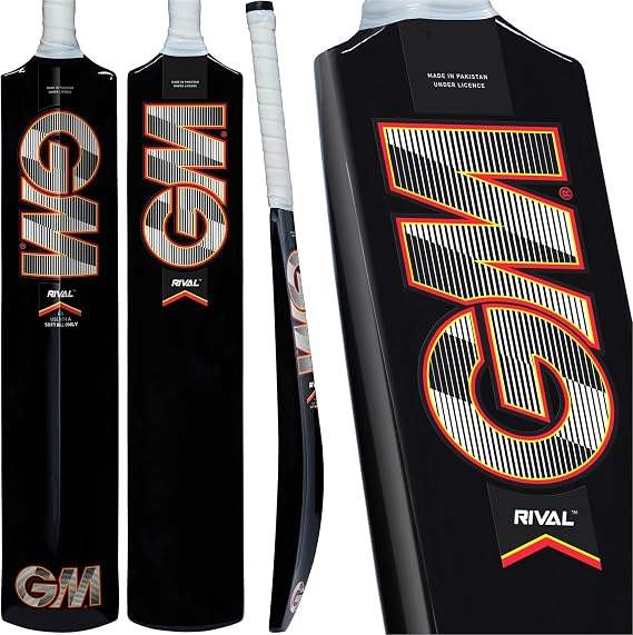 GM | Rival Soft Ball Fibreglass Cricket Bat | Softball or Tapeball | Lightweight Plastic Design | Soft Feel Grip | Size Mens SH Full Size | Gunn & Moore